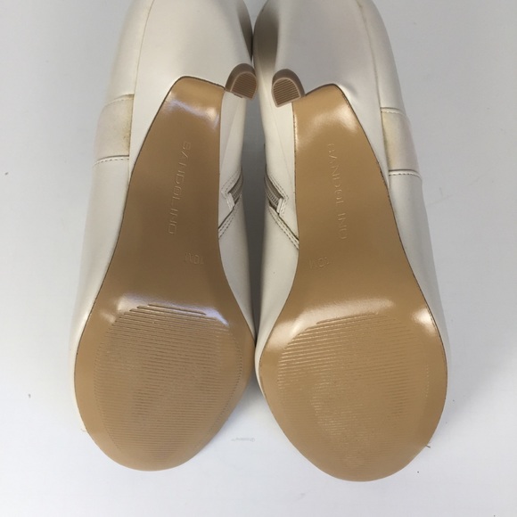 Bandolino ivory open toe boot shoe W/ 3 1/4”heel10 - Picture 6 of 7